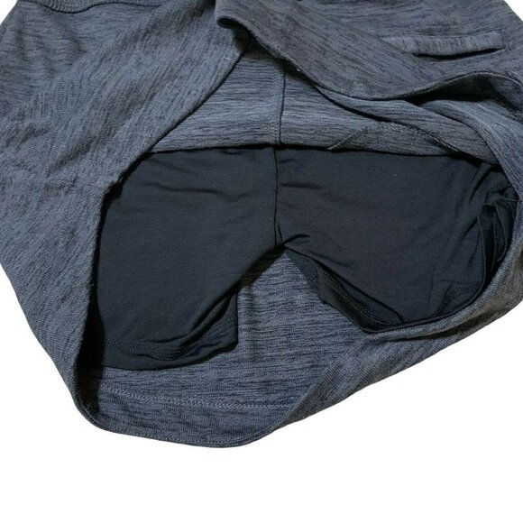 Z by Zohba Women's S Small Athletic Skirt w. Shorts Gray Drawstring Space Dye - Picture 5 of 6